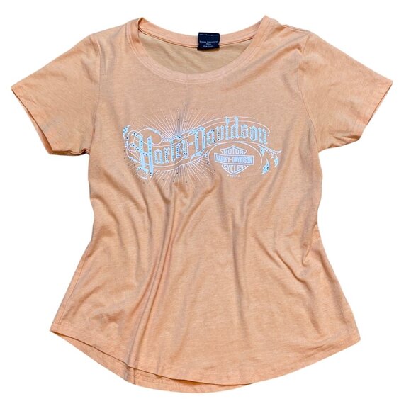Harley-Davidson‎ Womens Florida Orange Graphic Tee M/L - Picture 1 of 6